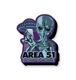 NMR Area 51 Nothing To See Funky Chunky Magnet