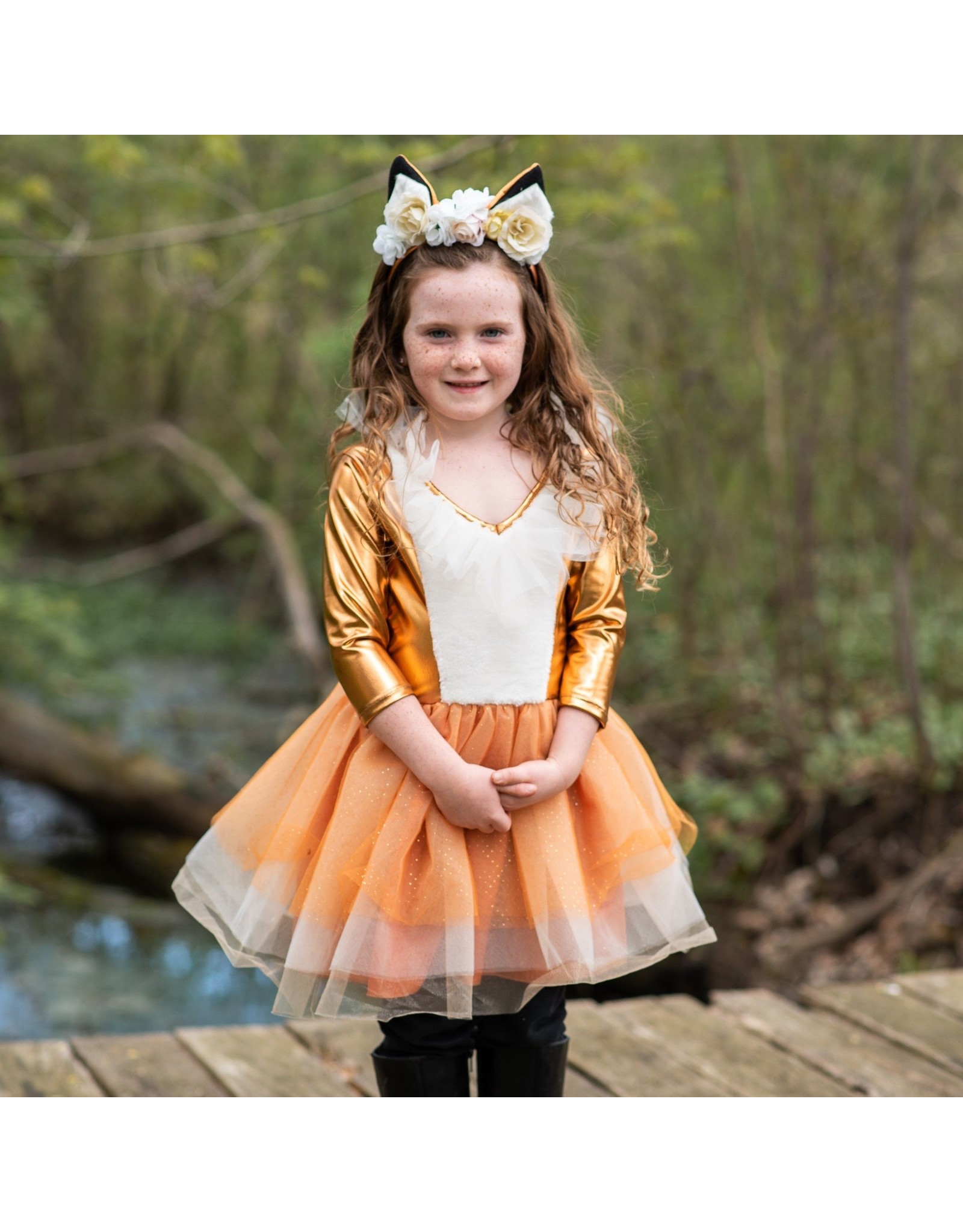 Great Pretenders Woodland Fox Dress with Headband, Size 7/8