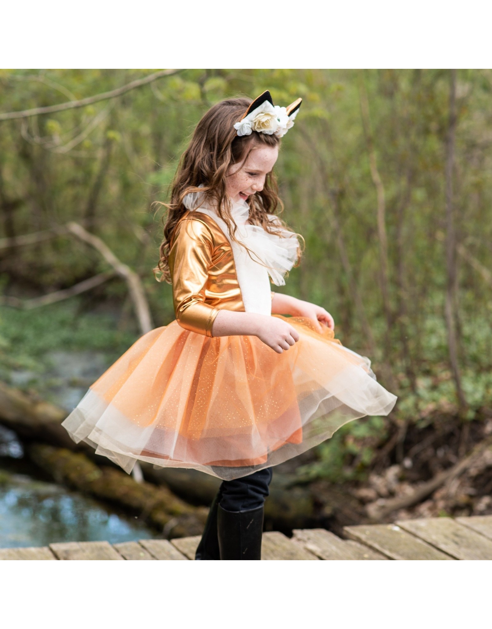Great Pretenders Woodland Fox Dress with Headband, Size 7/8