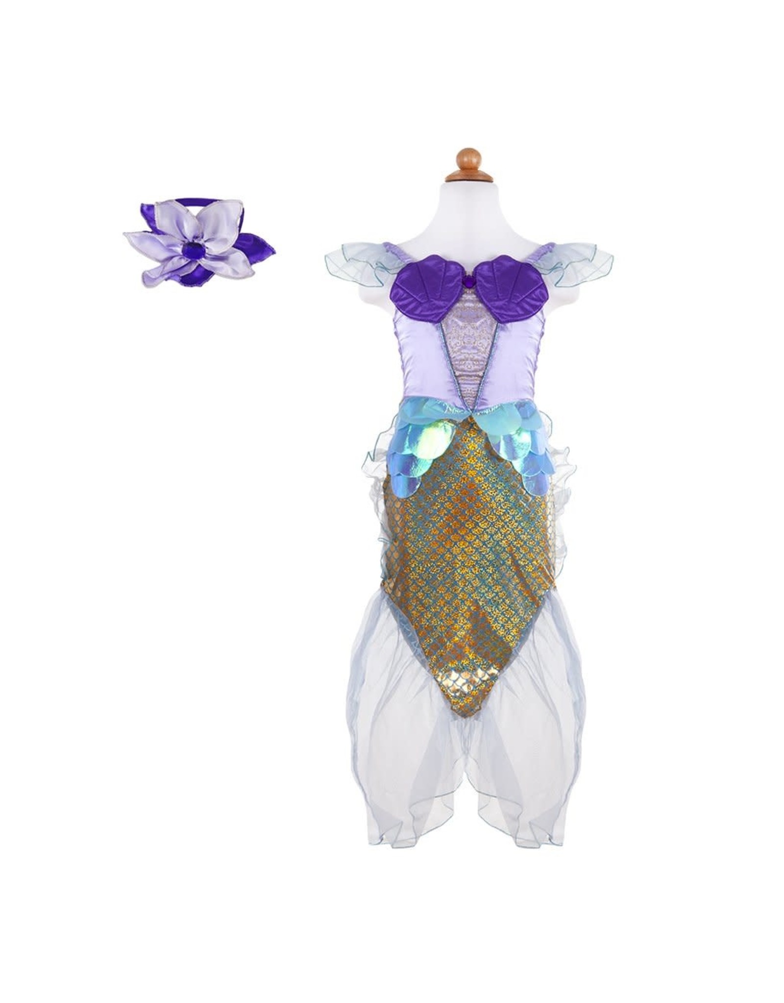 Great Pretenders Mermaid Dress & Headband, Lilac, Size 5/6