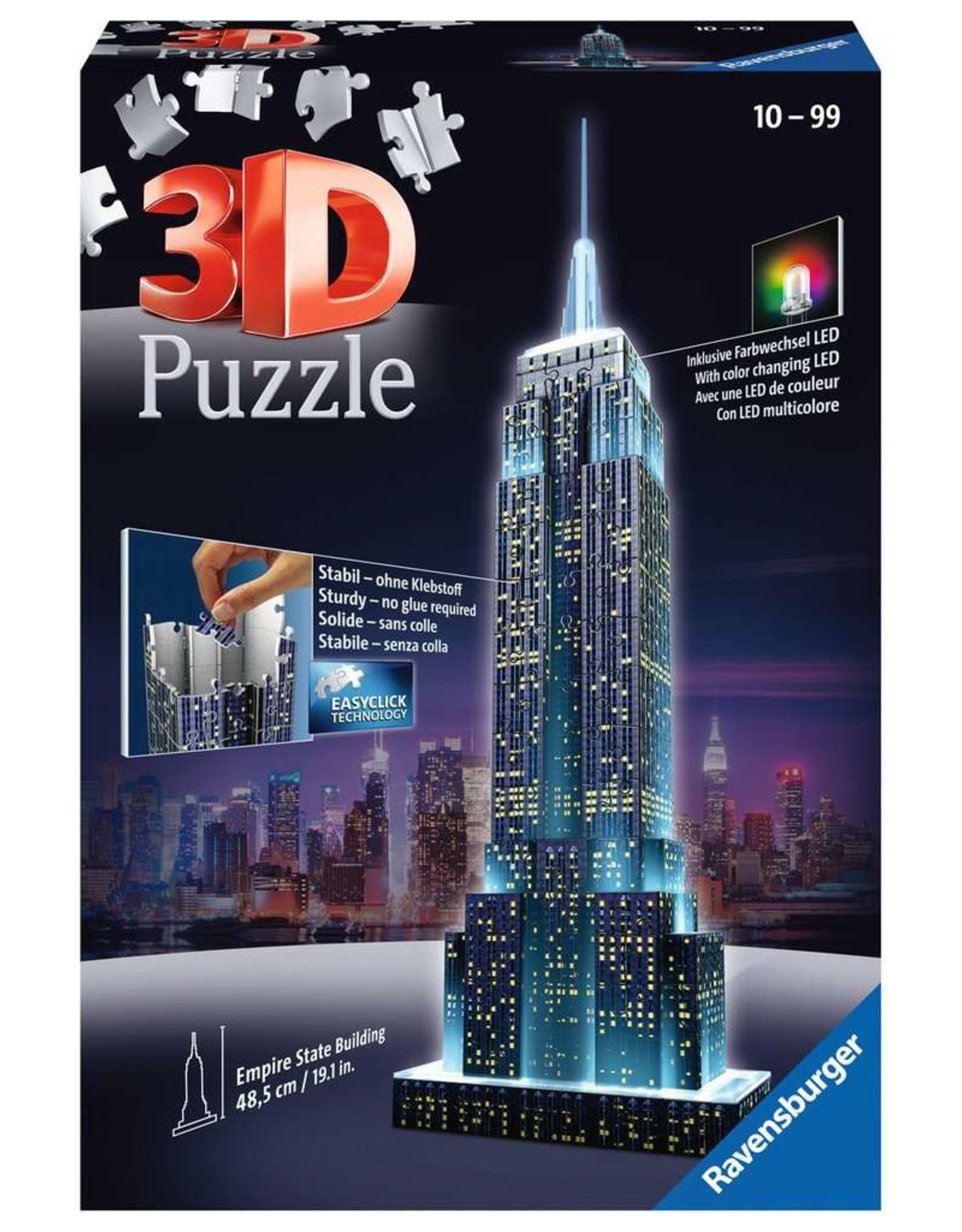 Ravensburger 3D Empire State Building at Night Puzzle