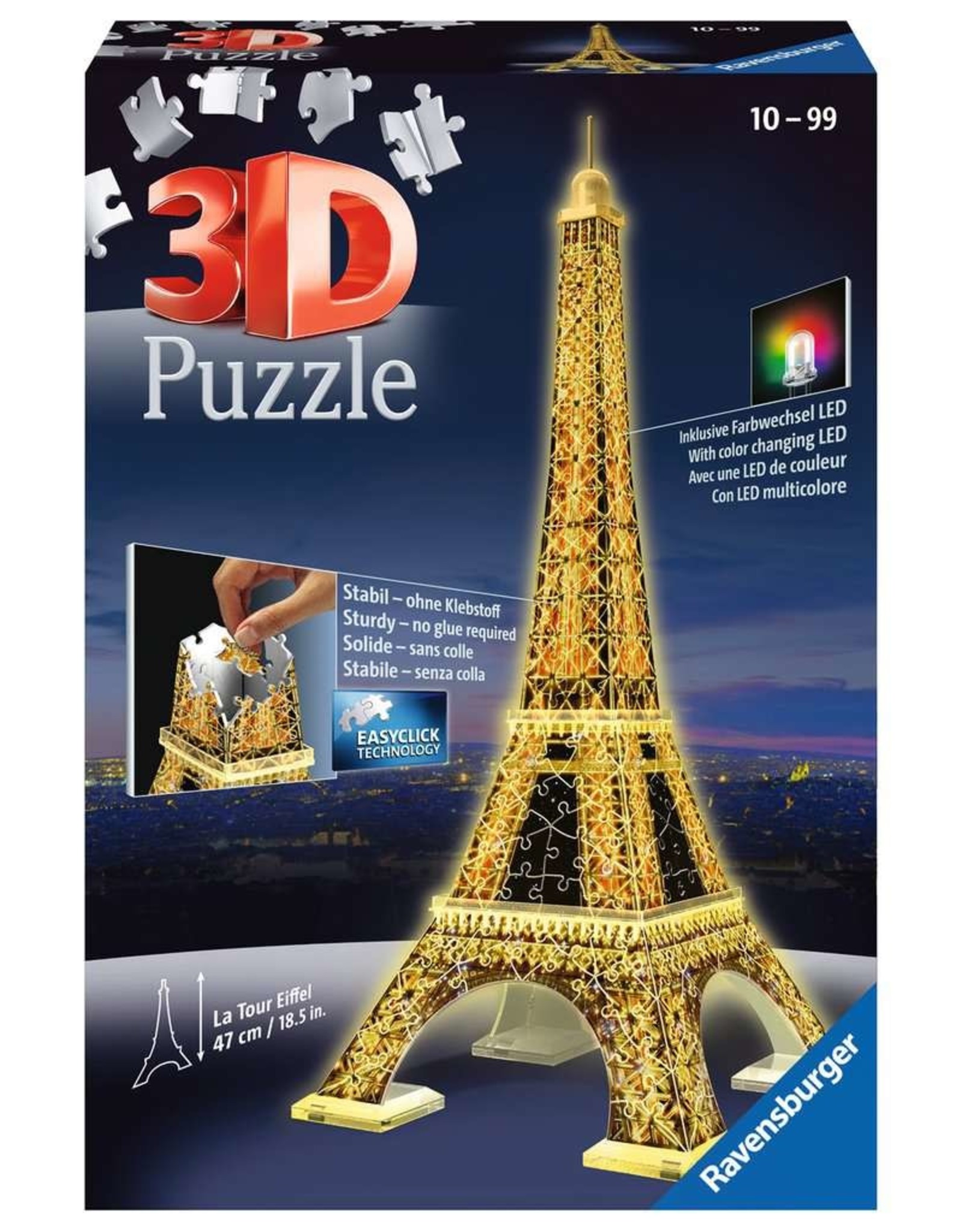Ravensburger 3D Eiffel Tower by Night Puzzle