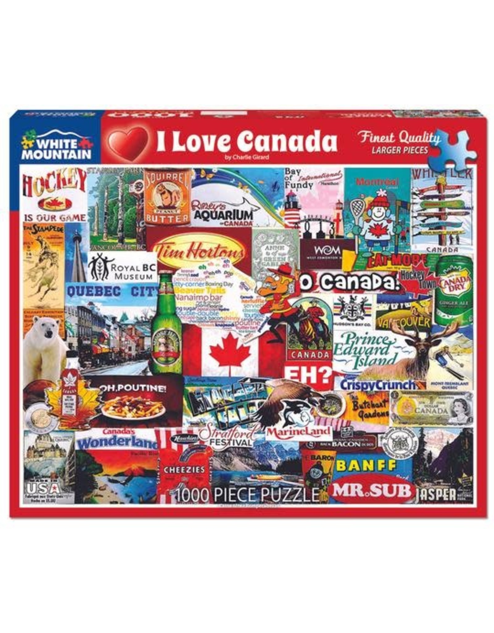 White Mountain Puzzles I Love Canada 1000pc