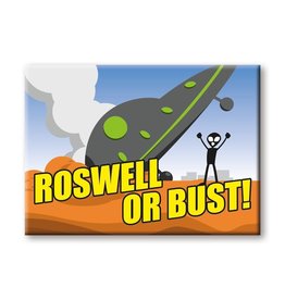 NMR Aliens - Roswell Or Bust Flat Magnet