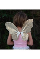 Great Pretenders Gracious Gold Sequins Set (Skirt, Wings, Wand), Size 4/6