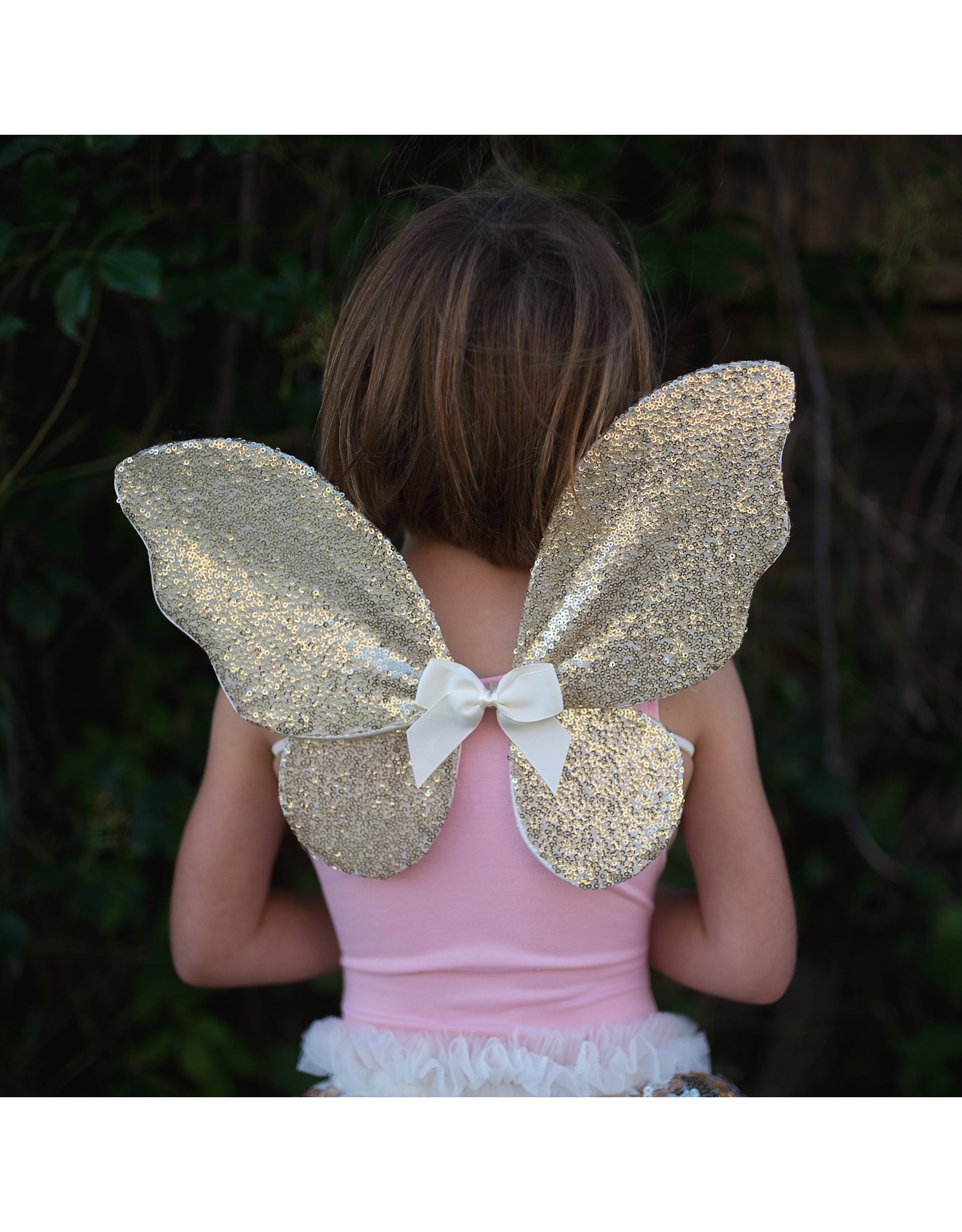 Great Pretenders Gracious Gold Sequins Set (Skirt, Wings, Wand), Size 4/6