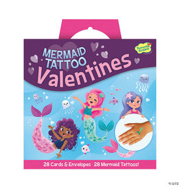 Peaceable Kingdom Mermaid Tattoo Valentines Cards