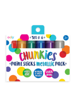 Ooly Chunkies Paint Sticks: Metallic - Set of 6