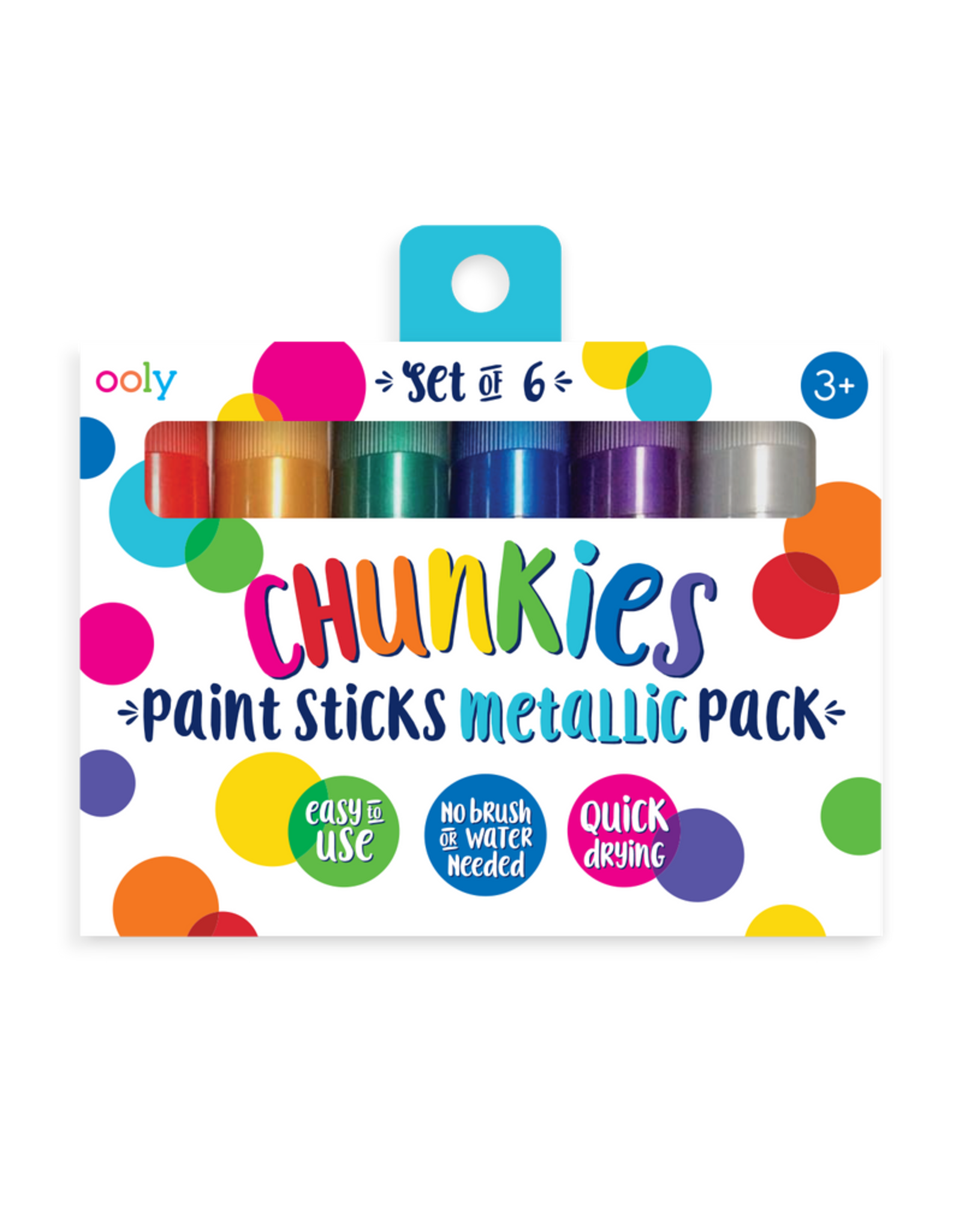 Ooly Chunkies Paint Sticks: Metallic - Set of 6