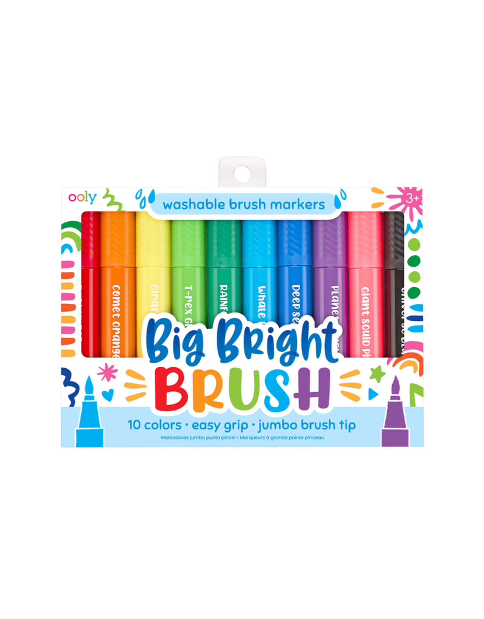Ooly Big Bright Brush Markers - Set of 10