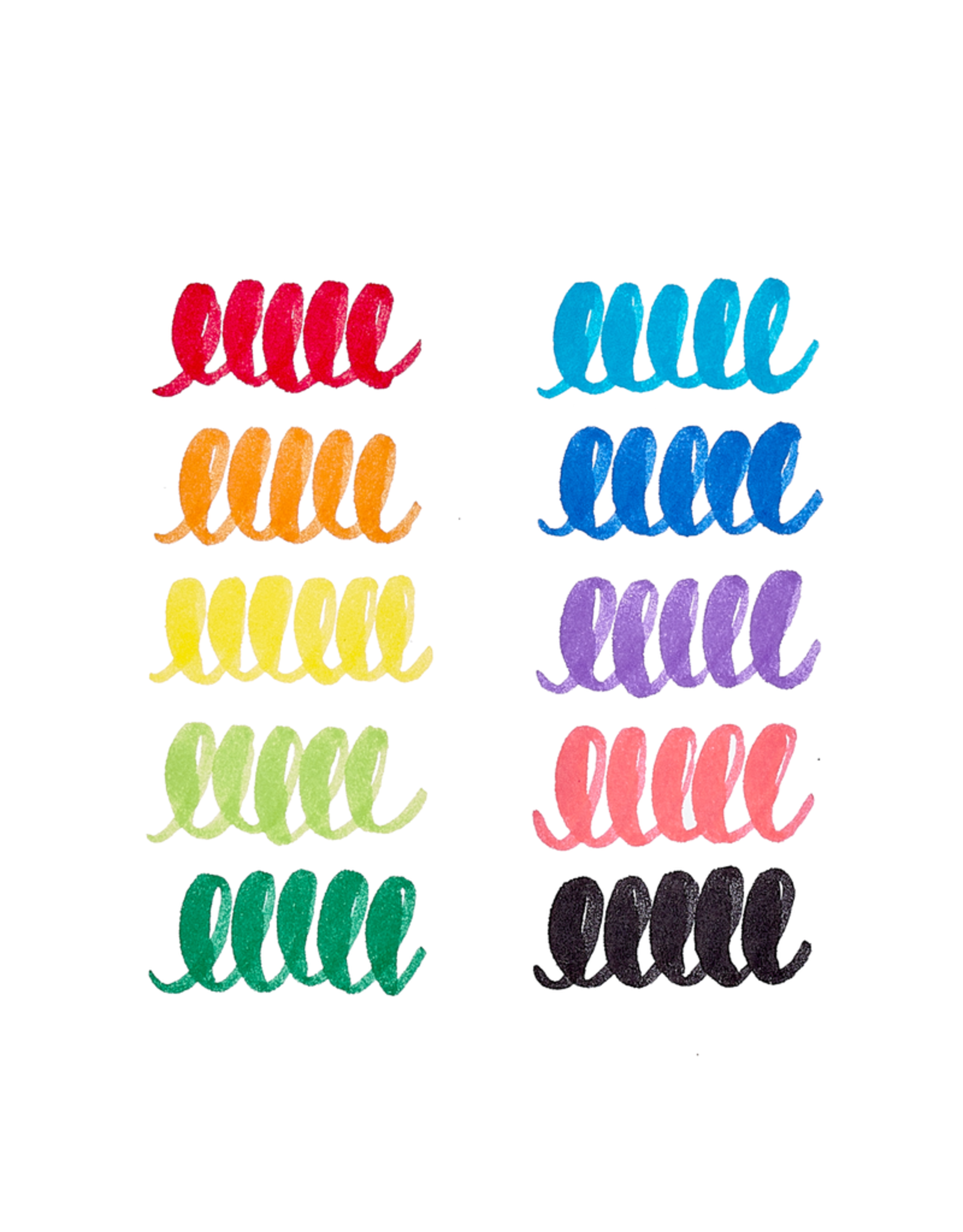 Ooly Big Bright Brush Markers - Set of 10