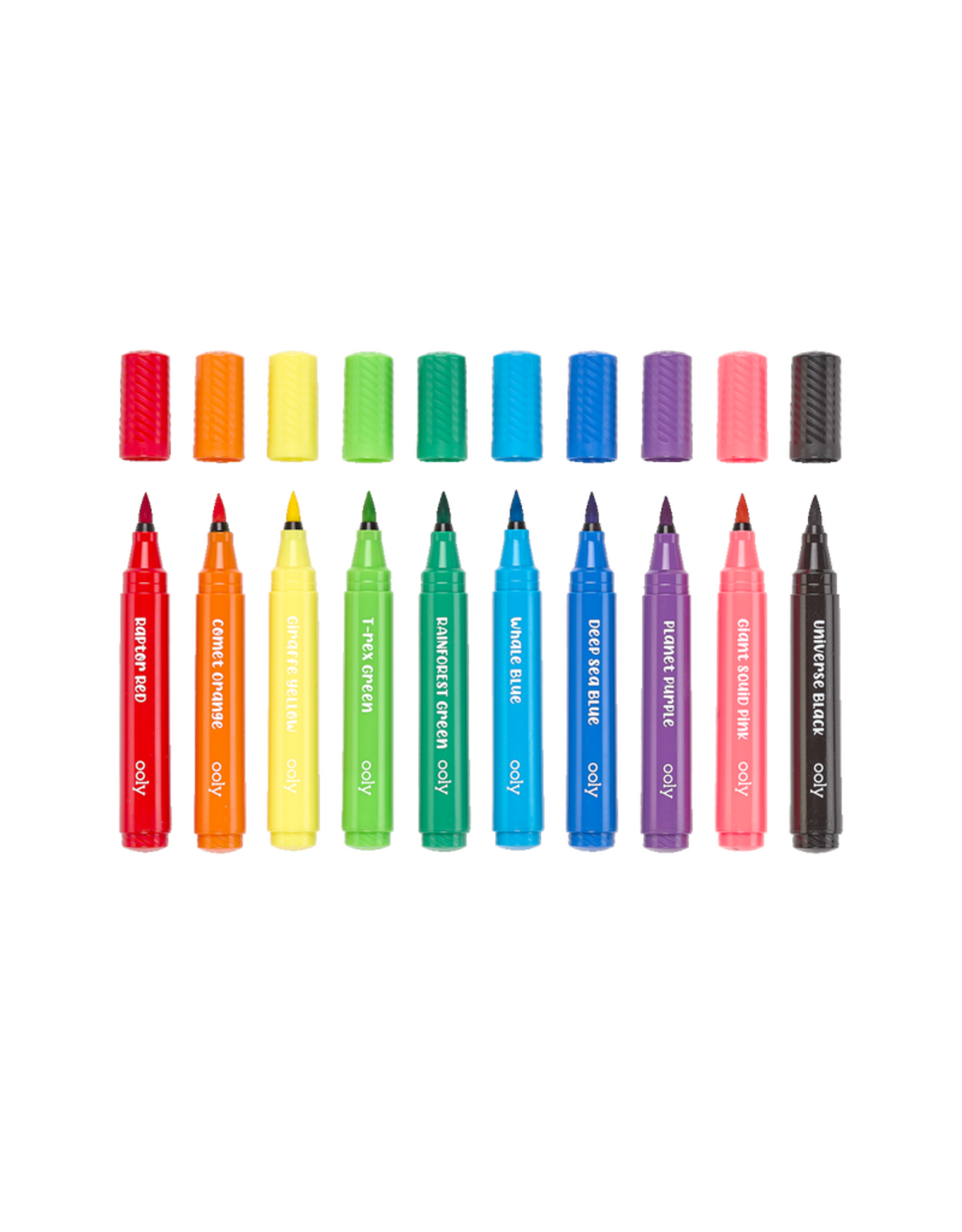 Ooly Big Bright Brush Markers - Set of 10