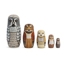 Hearthsong Owl Nesting Dolls Set