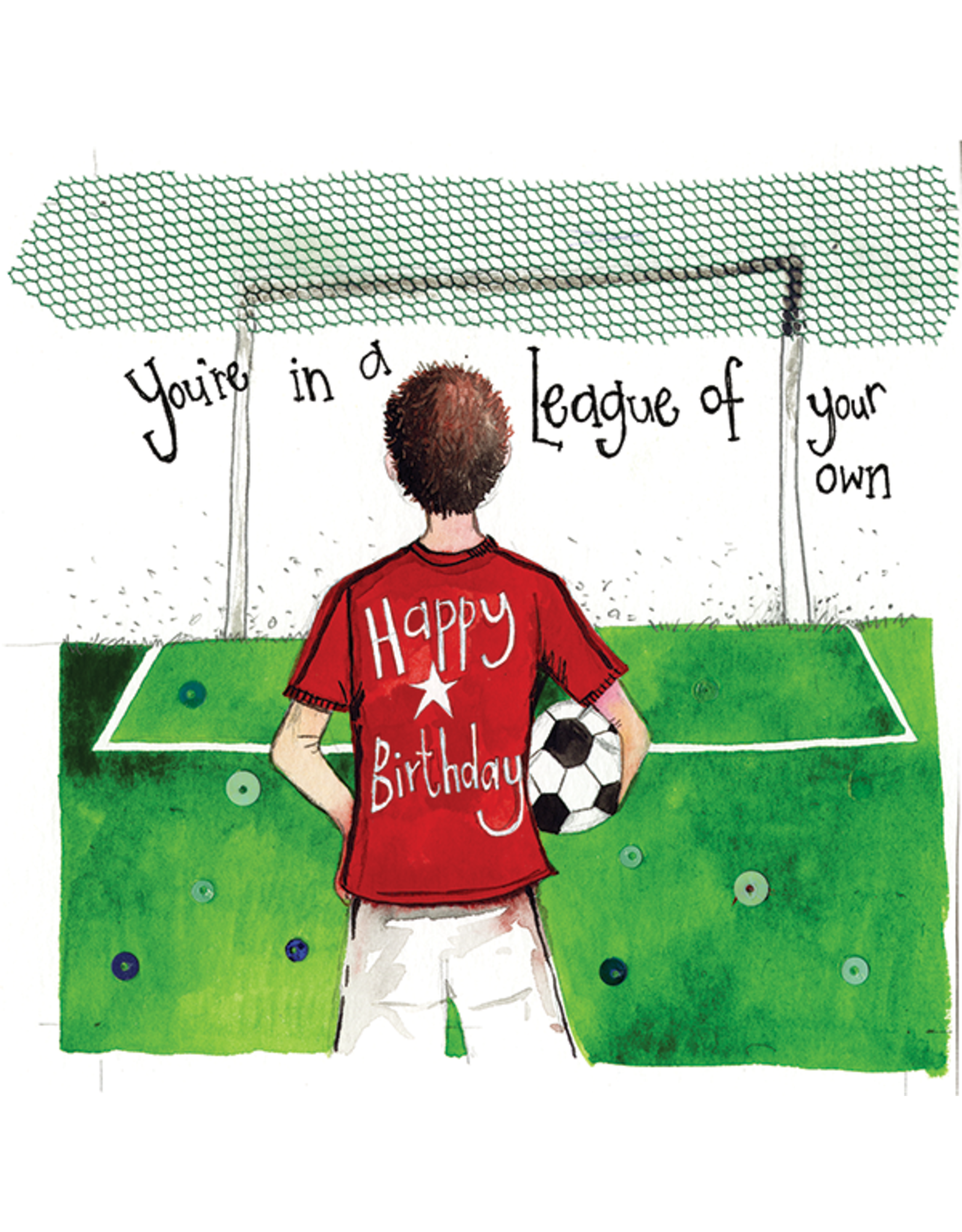 Alex Clark Art Footballer Birthday Card