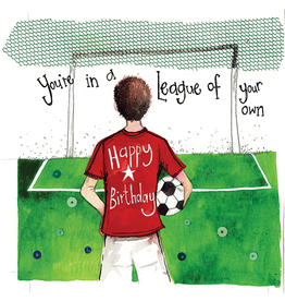 Alex Clark Art Footballer Birthday Card