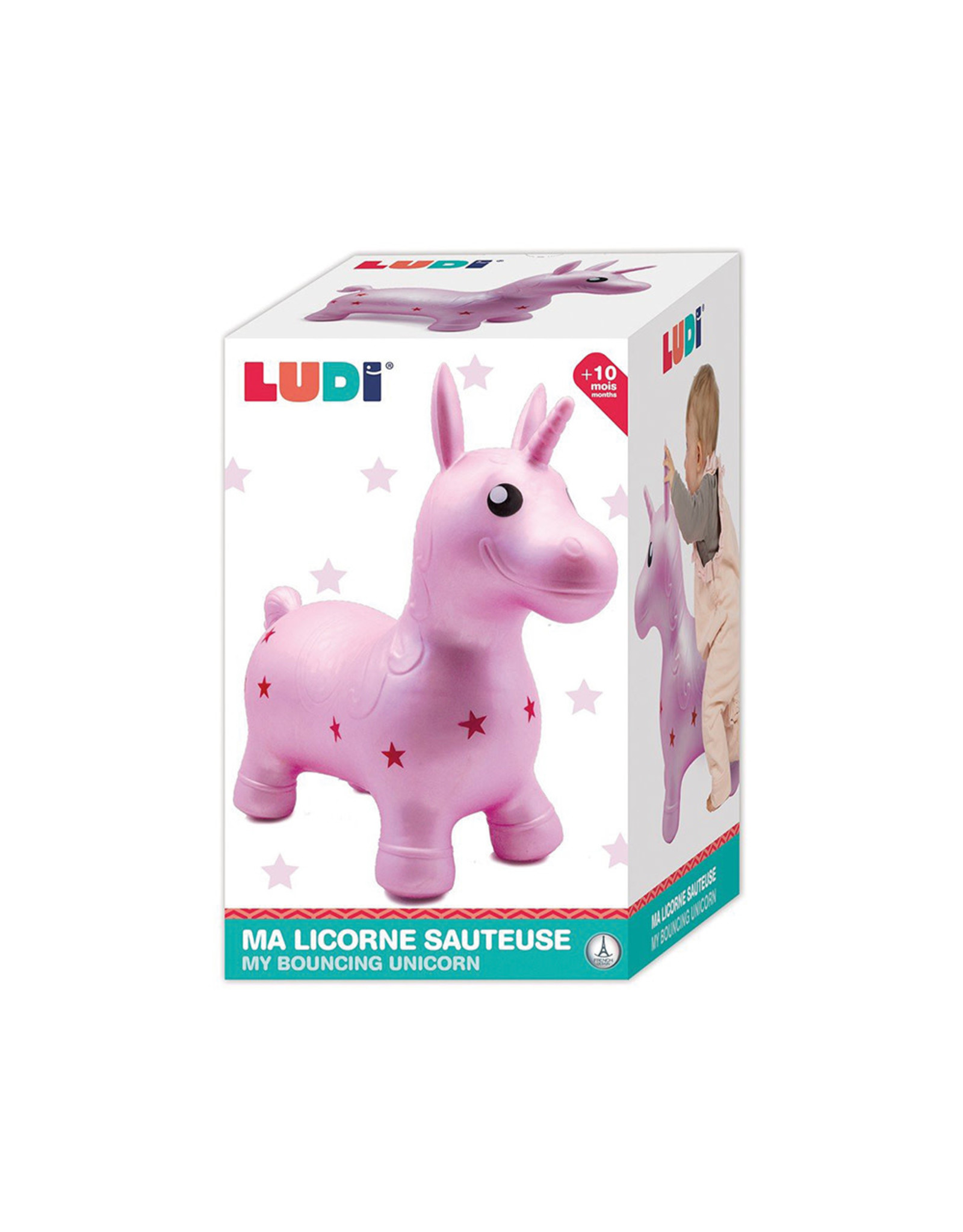 LUDI - Pink Bouncing Unicorn