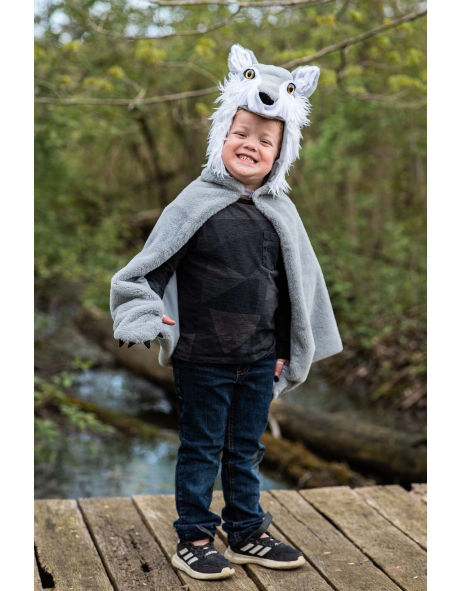 Great Pretenders Woodland Wolf Cape, Size 4-6