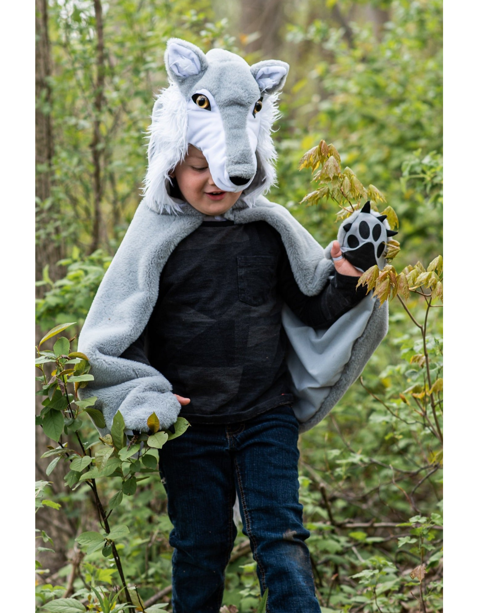 Great Pretenders Woodland Wolf Cape, Size 4-6