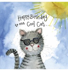 Alex Clark Art Sunshine Cool Cat Birthday Card
