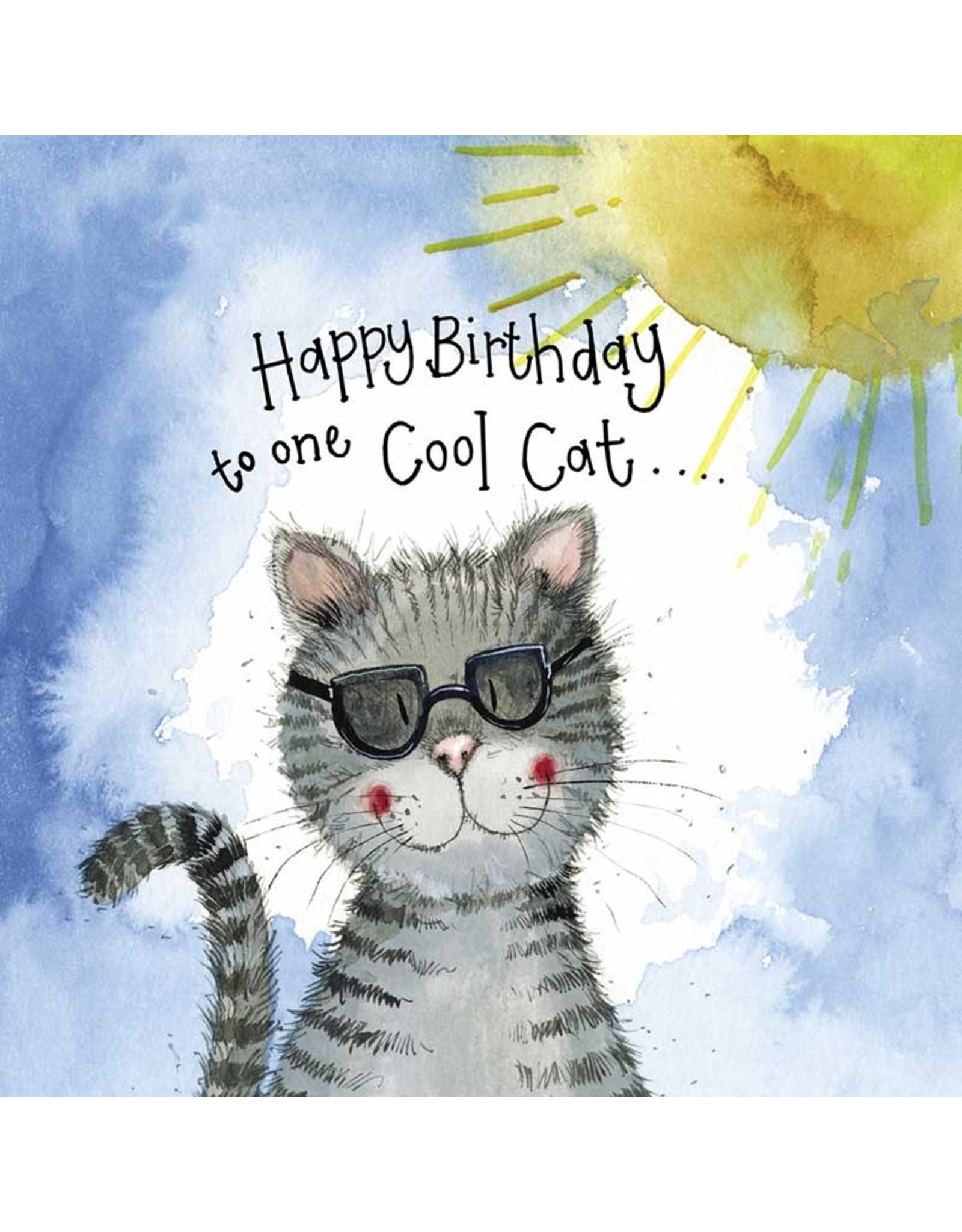 Alex Clark Art Sunshine Cool Cat Birthday Card