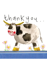 Alex Clark Art Thank You Cow Card