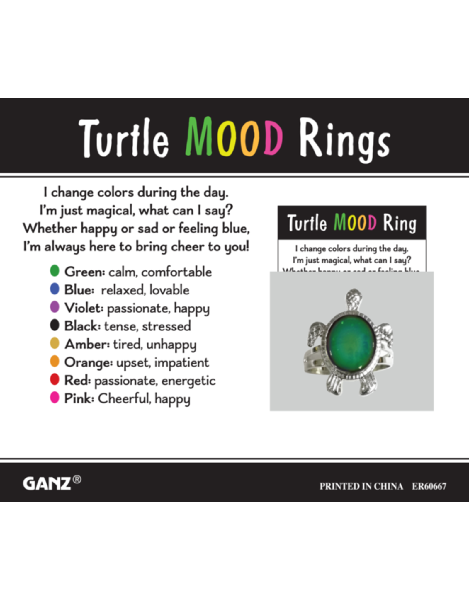 Ganz Turtle Mood Rings