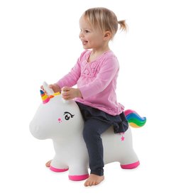 Bouncy Inflatable Animal Jump-Along - Unicorn