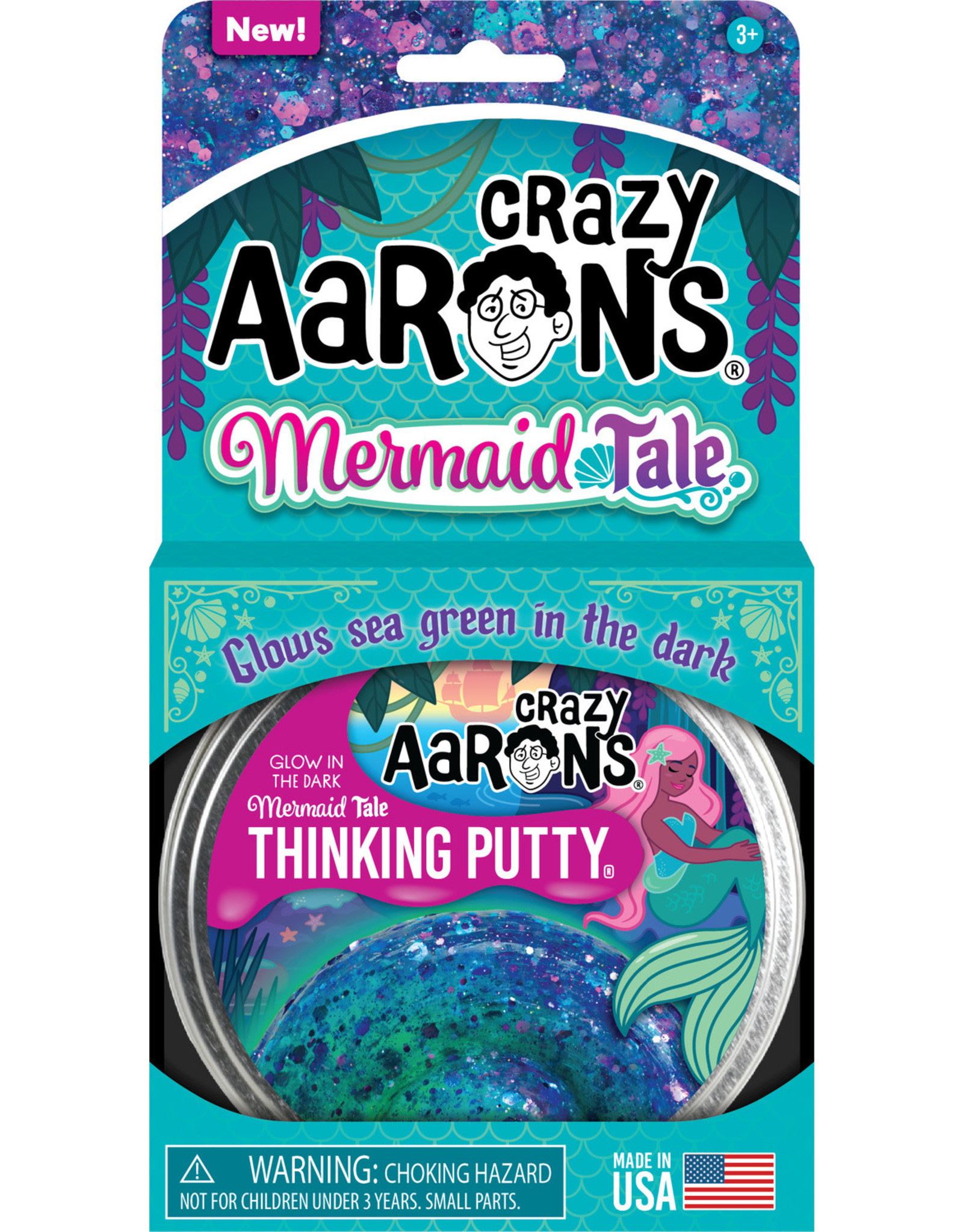 Crazy Aaron's Crazy Aaron's 4" Tin Mermaid Tale - Glowbrights