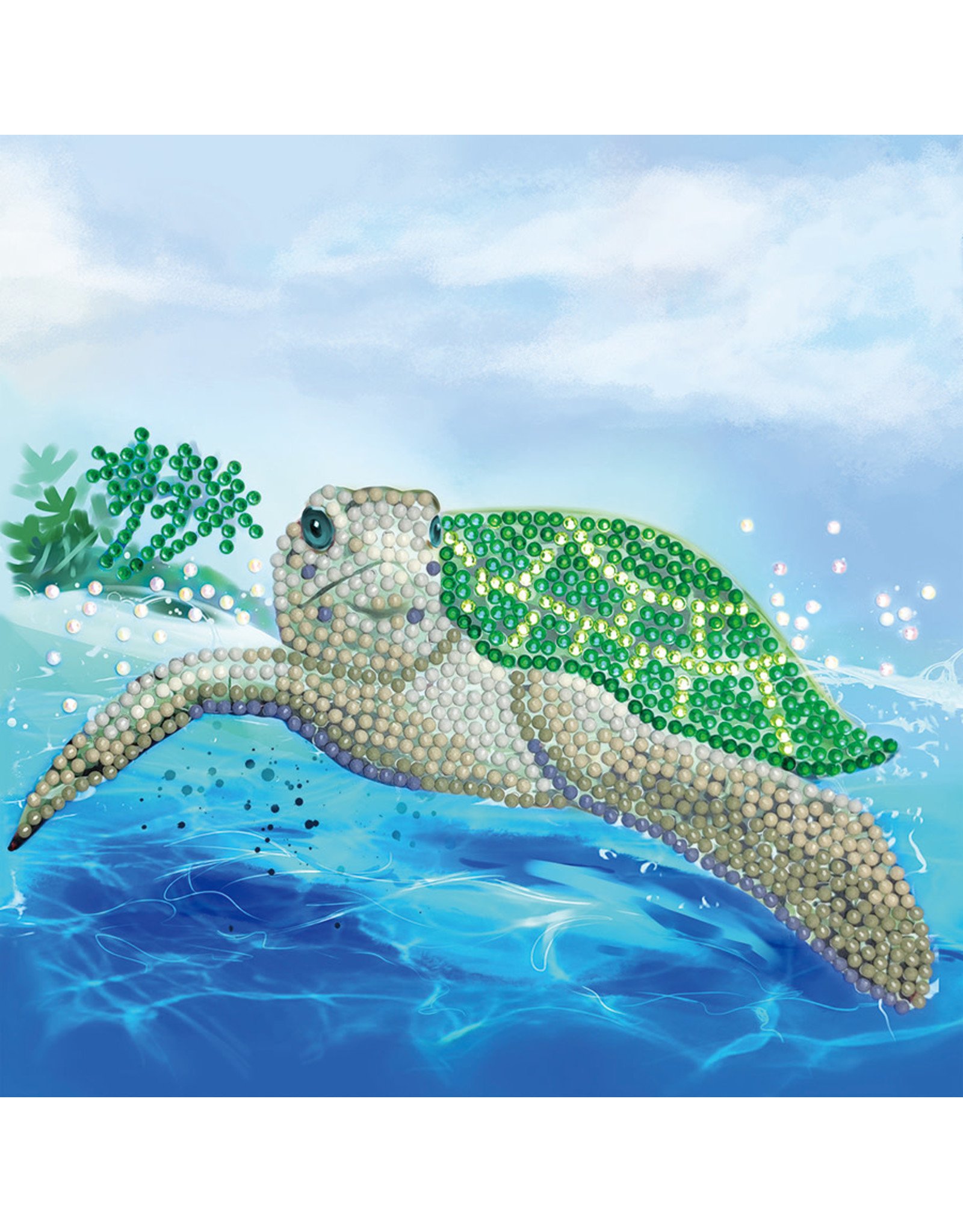 D.I.Y Crystal Art Kit Crystal Art Card Kit - Turtle Paradise