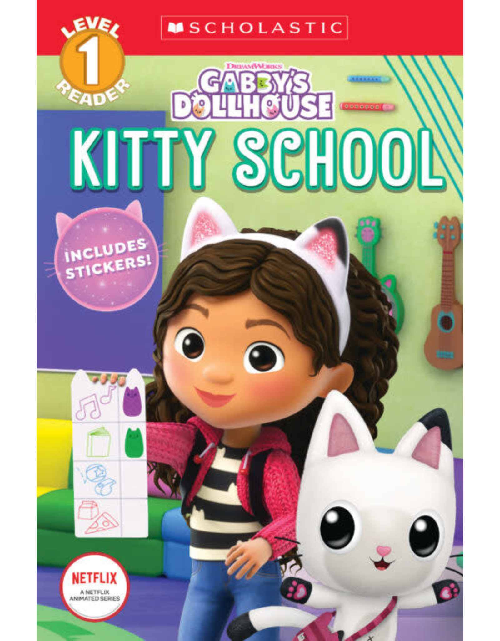 Scholastic Gabby's Dollhouse: Kitty School Level 1 Reader