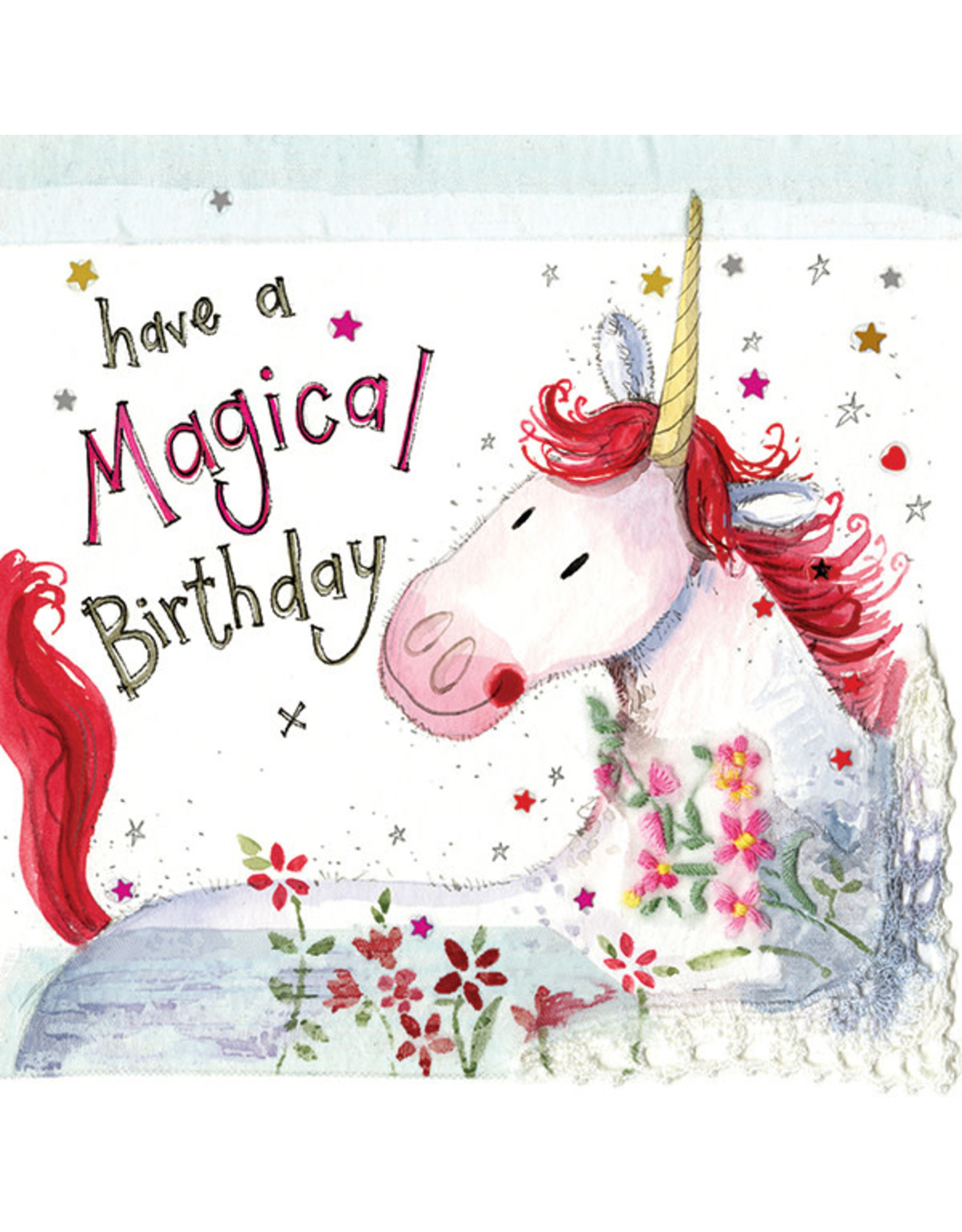 Alex Clark Art Magical Unicorn Birthdy Card