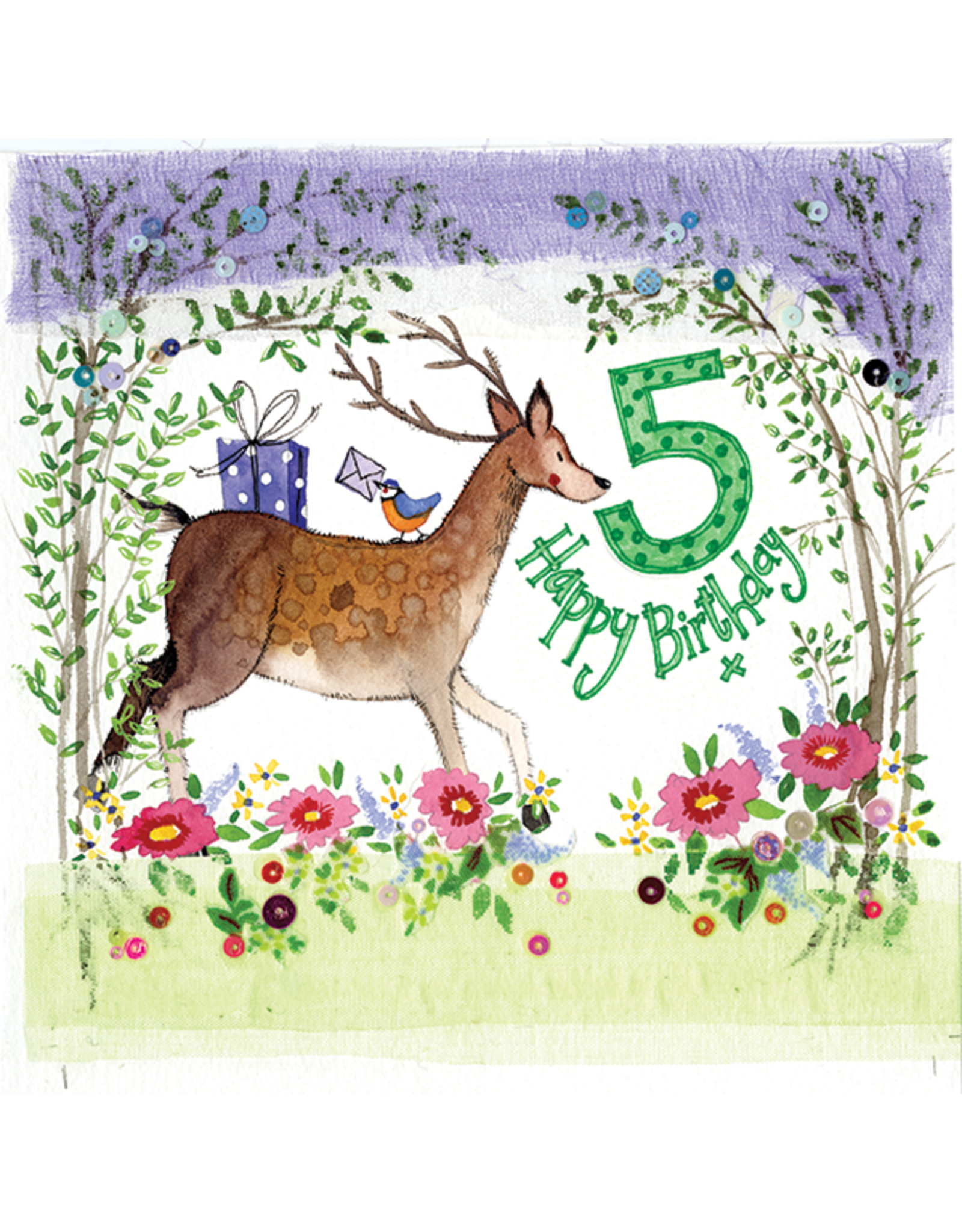 Alex Clark Art 5 Year Old Woodland Birthday Card