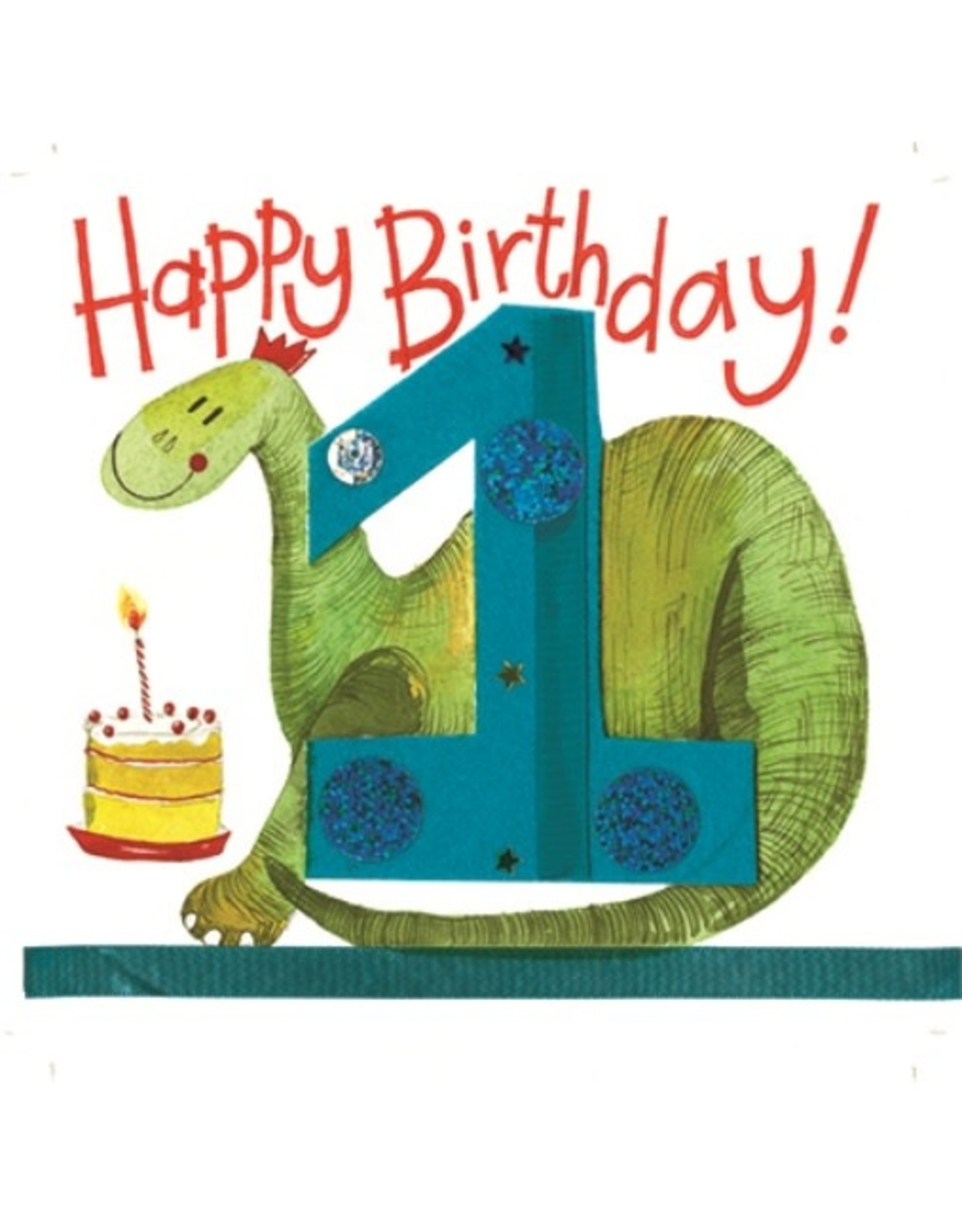 Alex Clark Art 1 Year Old Dinosaur Birthday Card