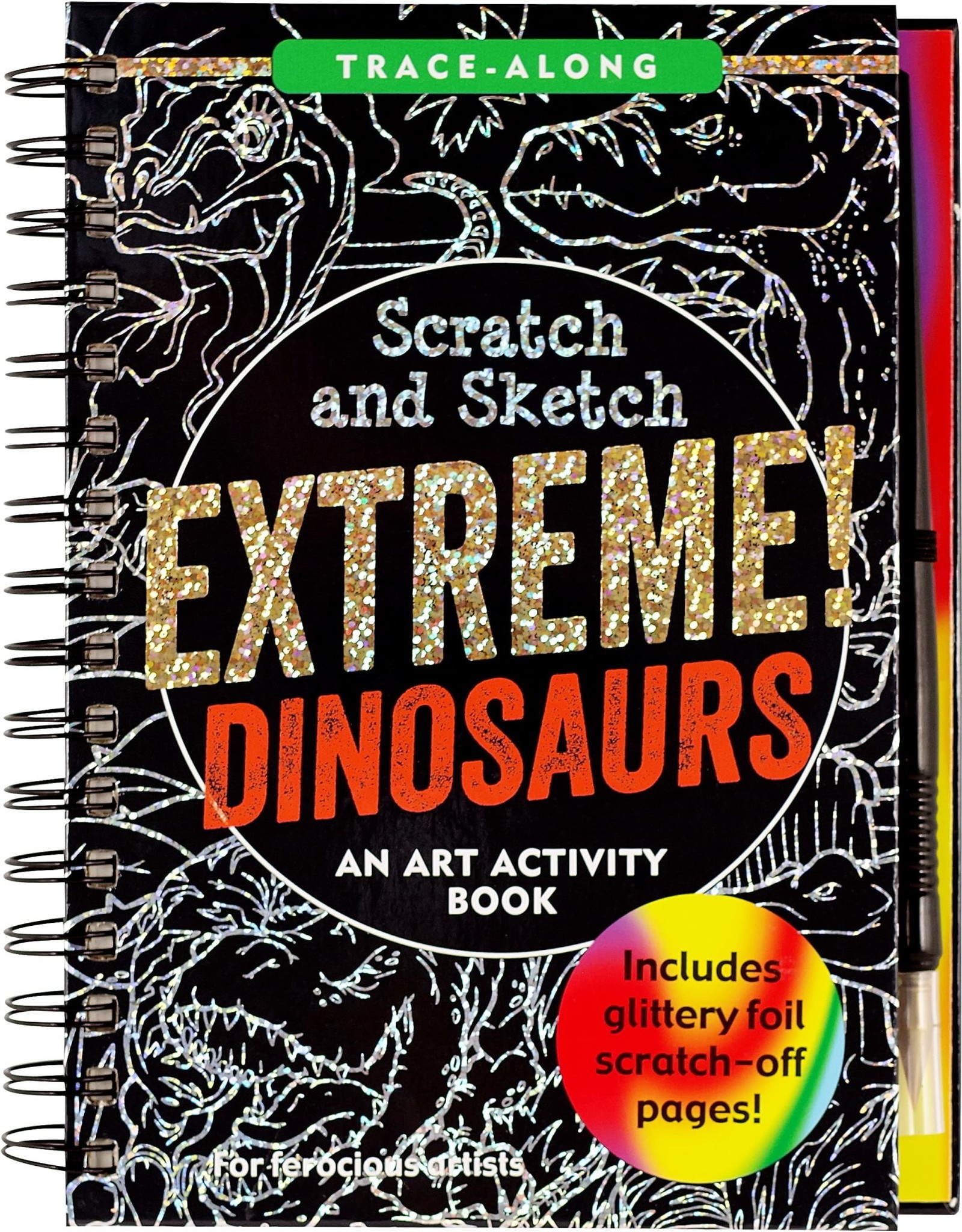 Peter Pauper Press Extreme! Dinosaurs Scratch and Sketch