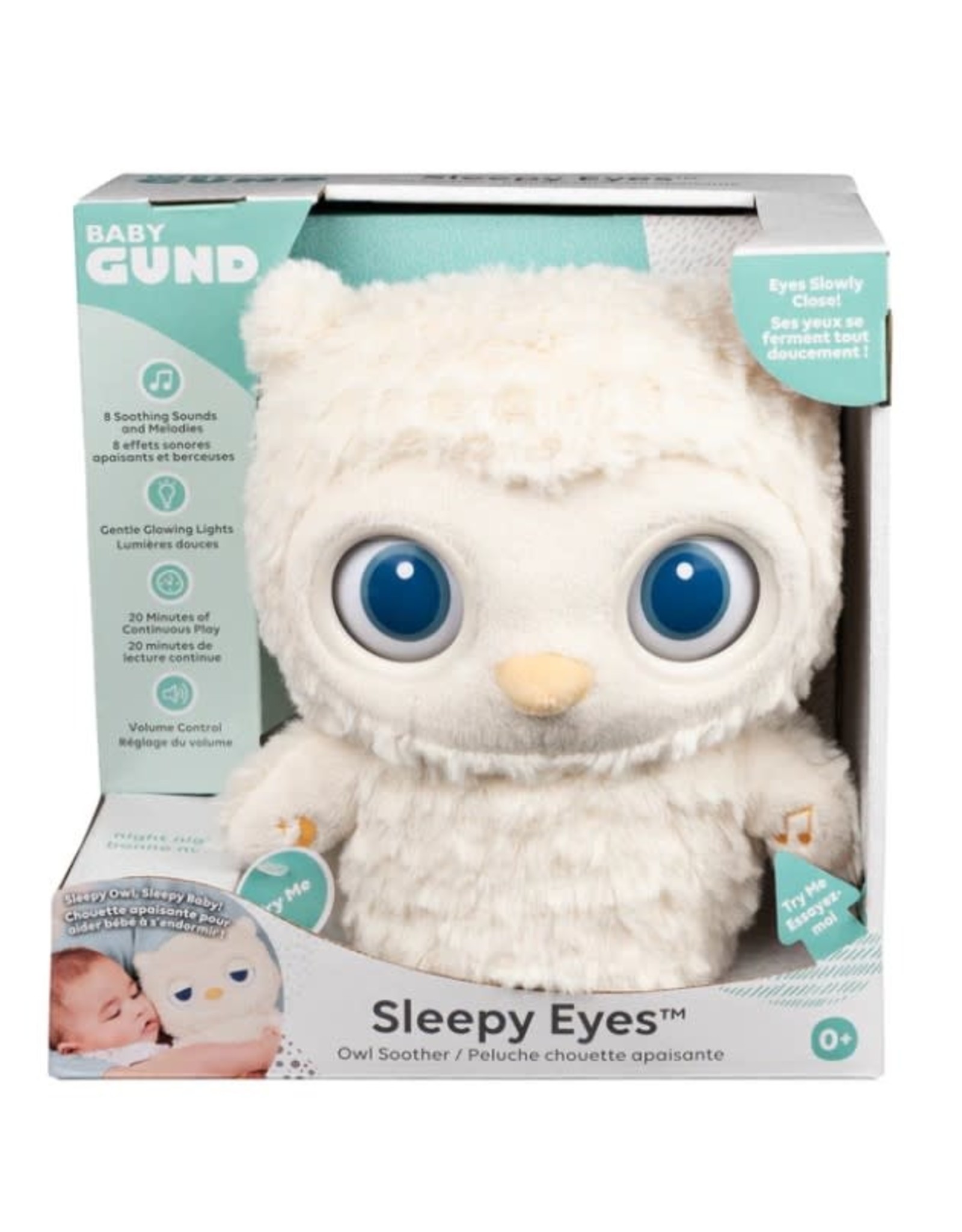 8" Sleepy Eyes Owl Soother Animated Plush