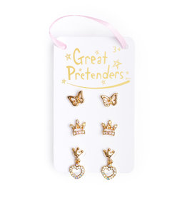 Great Pretenders Boutique Royal Crown Studded Earrings