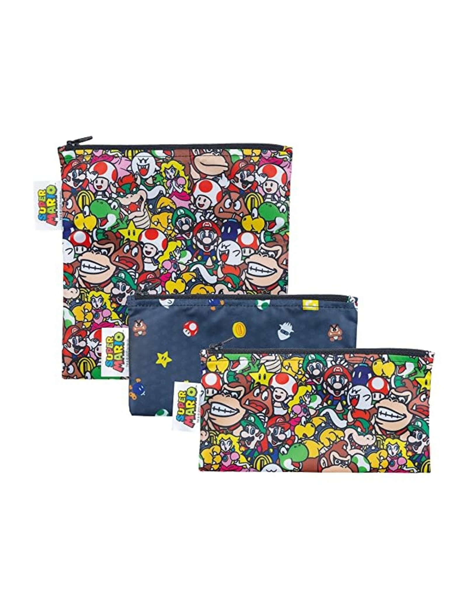 Reusable Snack Bags Nintendo 3Pk - Super Mario Power Up
