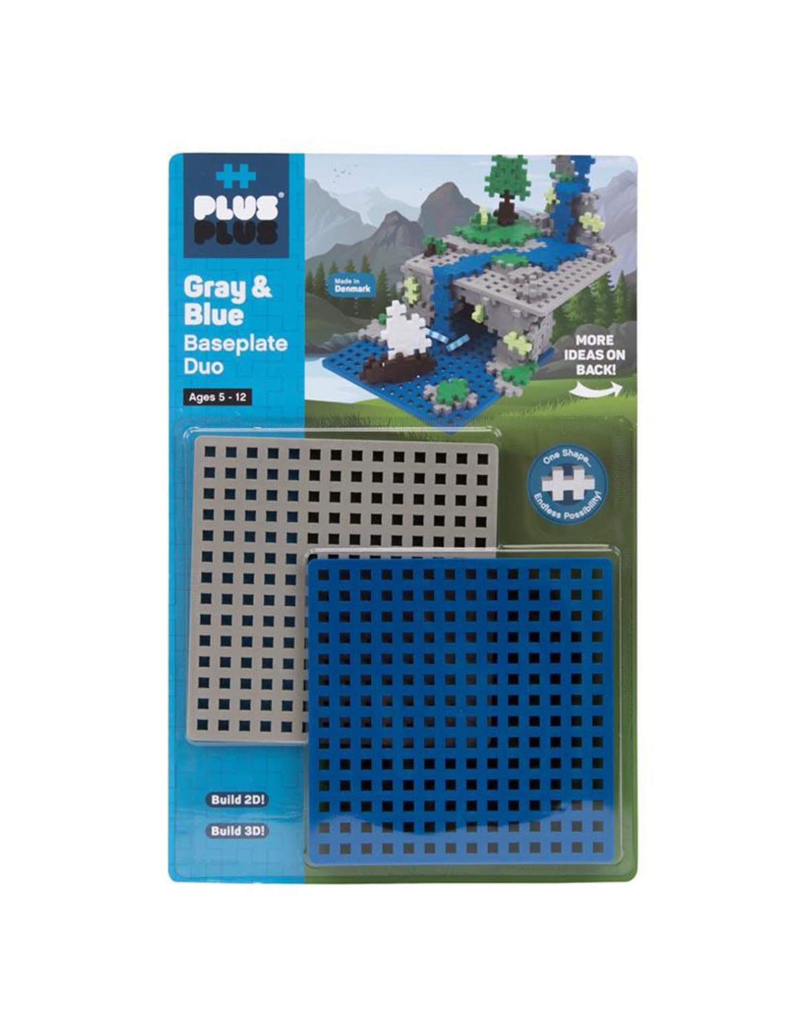 Plus-Plus Plus-Plus: Baseplate Duo - Blue/Grey