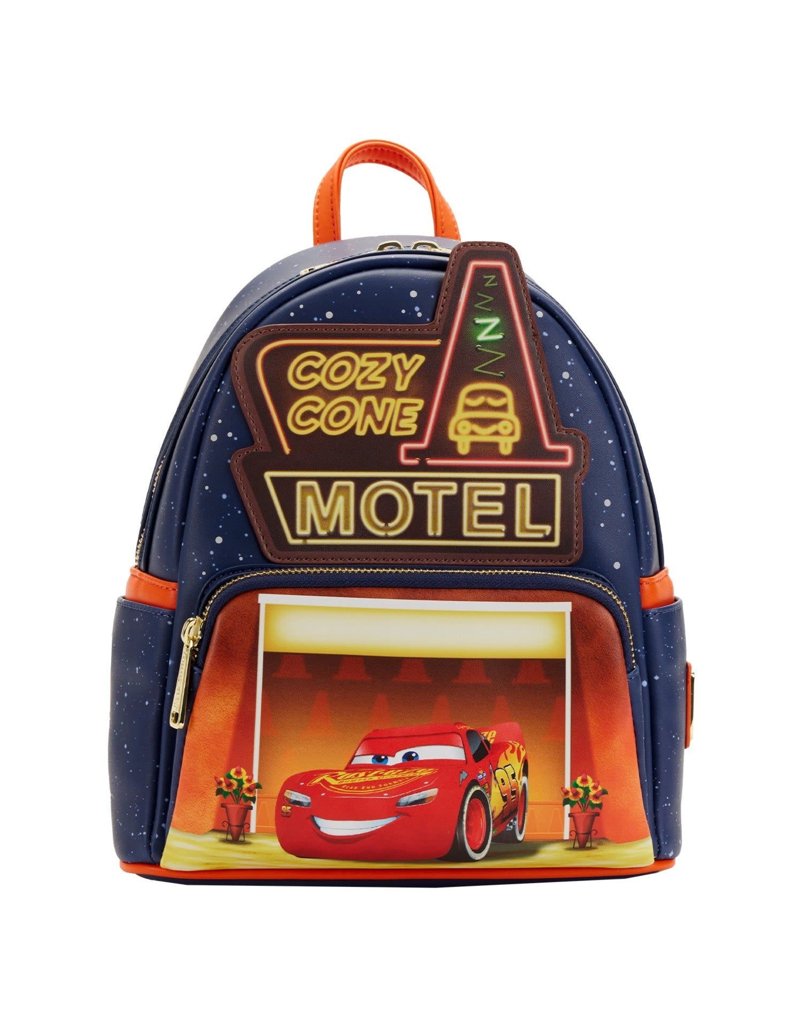 Loungefly Cars Cozy Cone Motel Glow Mini Backpack