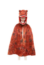Great Pretenders Red & Black Grandasaurus T-Rex Cape with Claws, Size 4/6