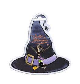 Great Pretenders Witch Necklace with Black Cat Ring