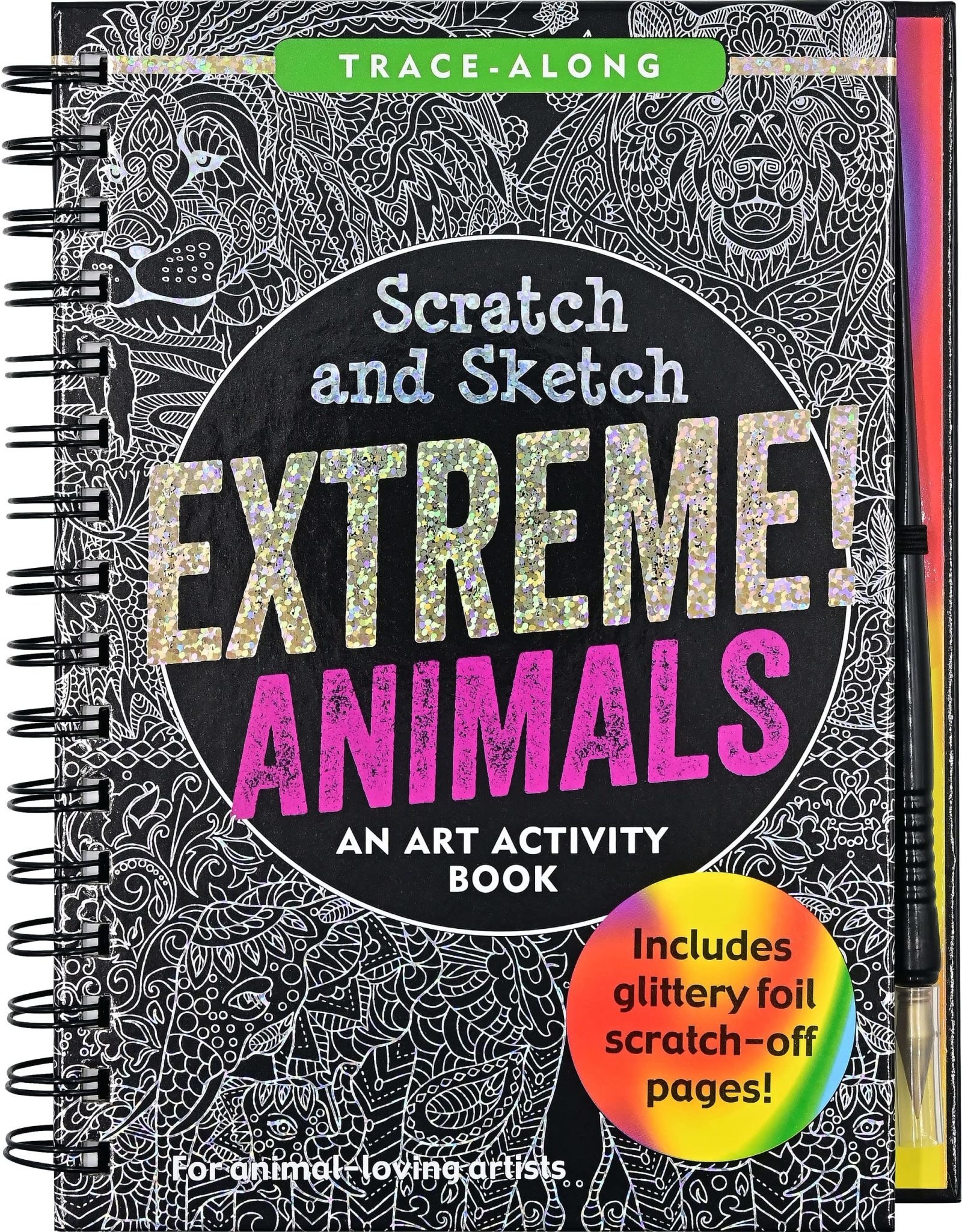 Peter Pauper Press Extreme! Animals Scratch and Sketch
