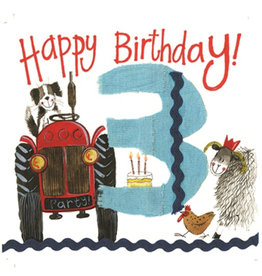 Alex Clark Art 3 Year Old Farm Birthday Card