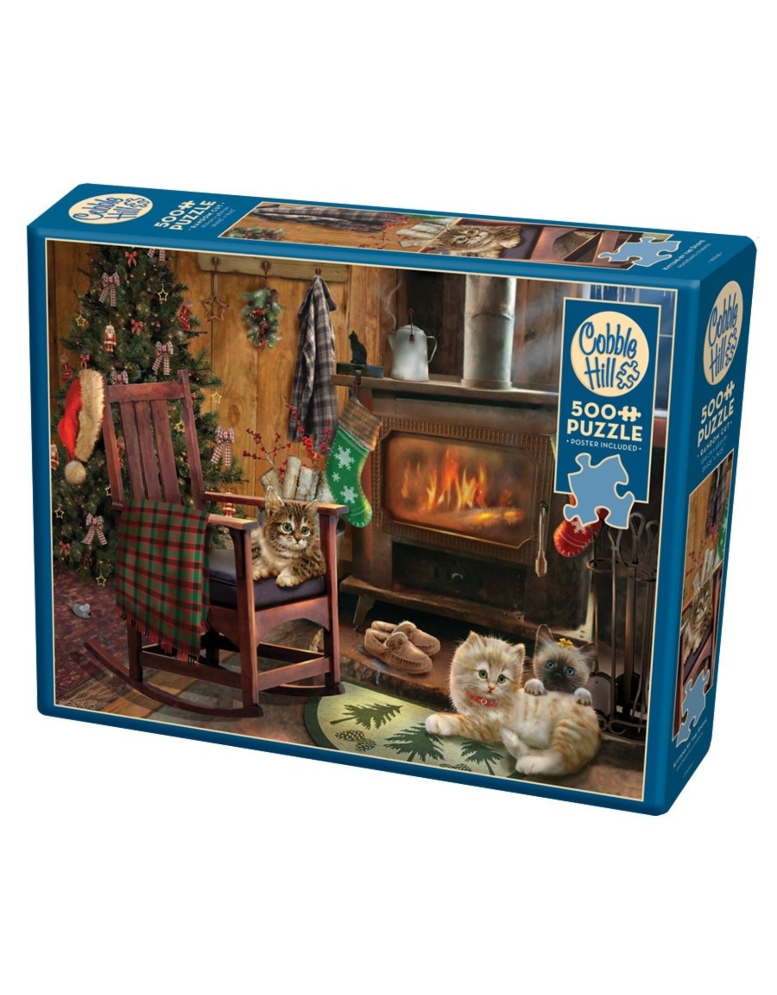 Cobble Hill Kittens by the Stove 500 pc