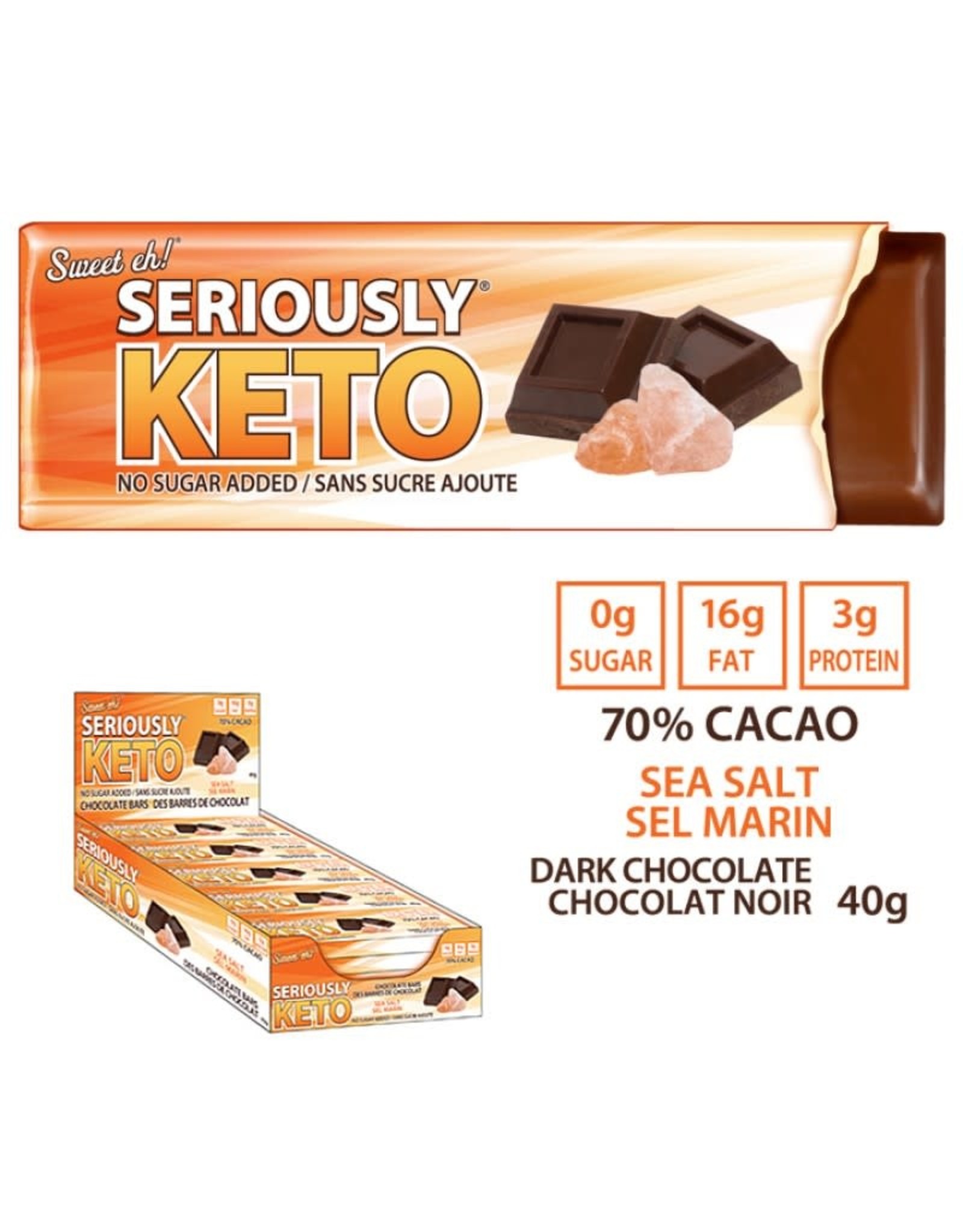 KETO Dark Choc Sea Salt Bar Tumbleweed Toys