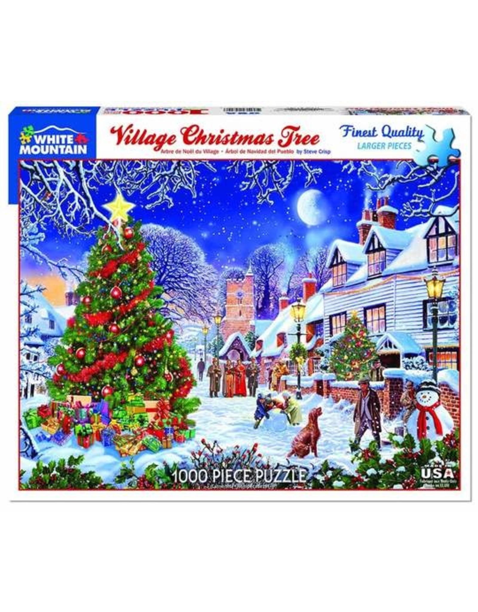White Mountain Puzzles Village Christmas Tree 1000pc