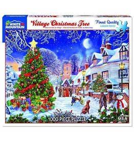 White Mountain Puzzles Village Christmas Tree 1000pc