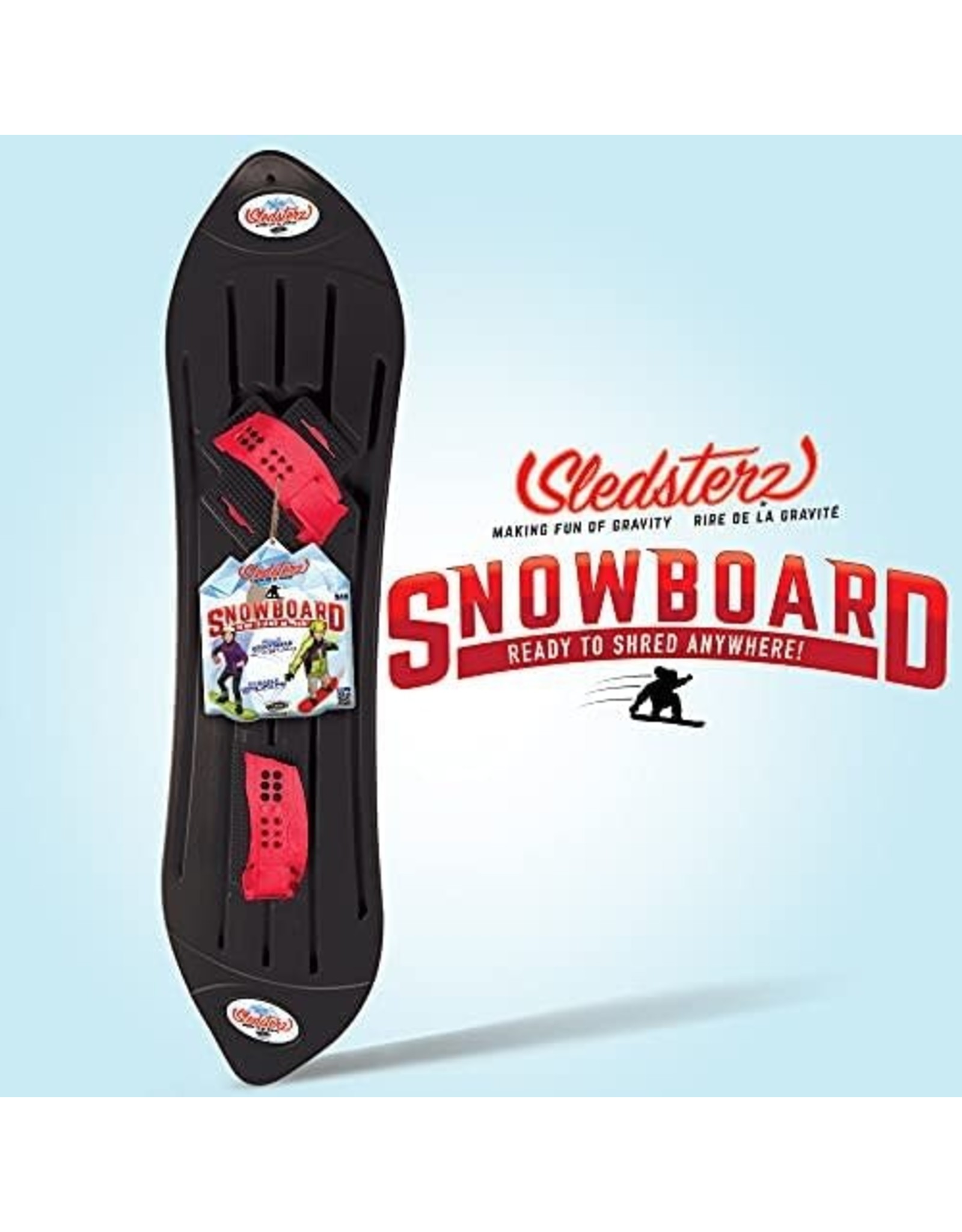 Sledsterz Snowboard - Black/Red