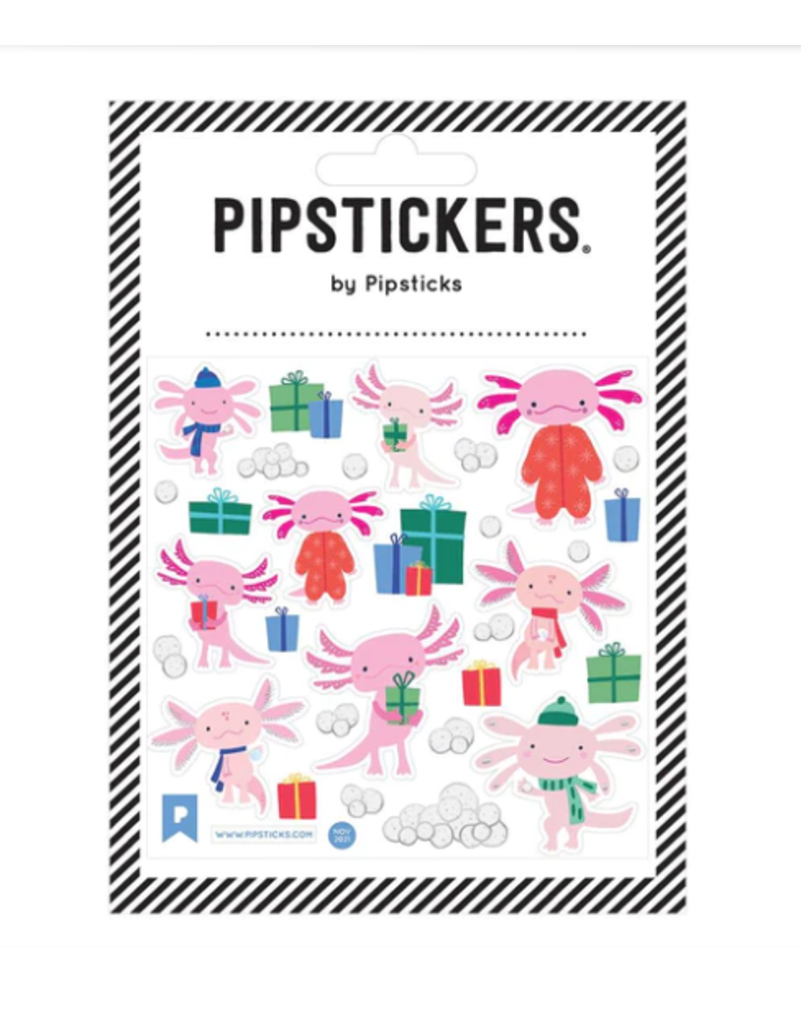 Pipsticks Axolotl Holiday Cheer Stickers