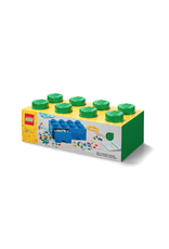 Lego 8 Knobs Brick 2 Drawers - Dark Green